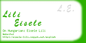 lili eisele business card